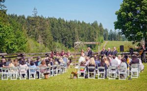 Wedding ceremony at Empress Acres